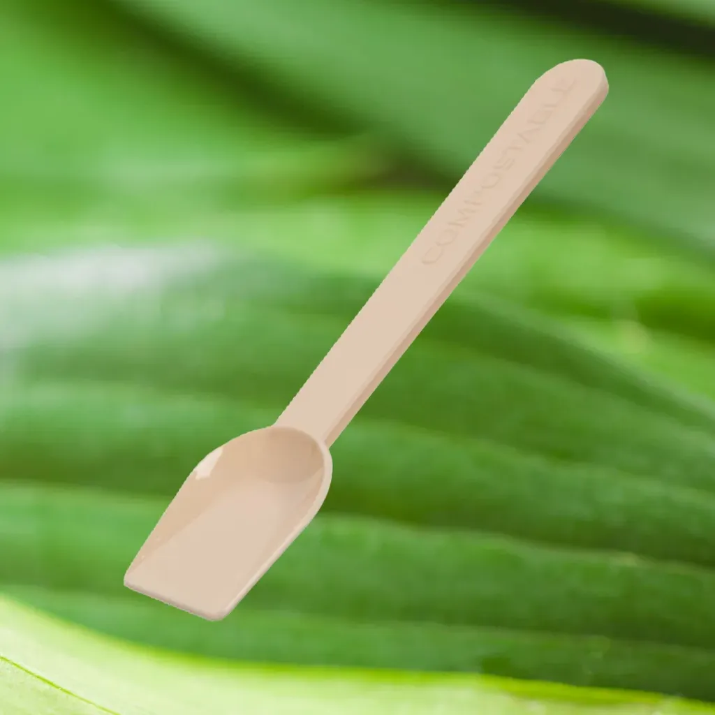 [GLECOSPOONBEIGE] Spoon Compostable Beige 10cm x 500pcs